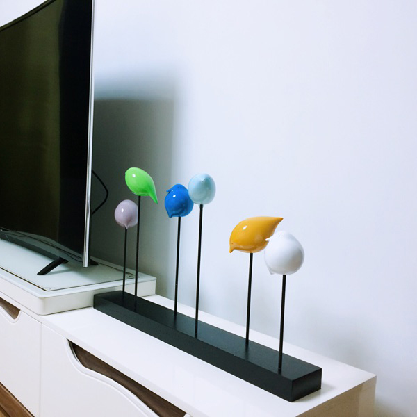 Creative simple modern abstract group bird TV cabi...